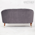 Modern tufted grey velvet fabric sofa restaurant living room sofa